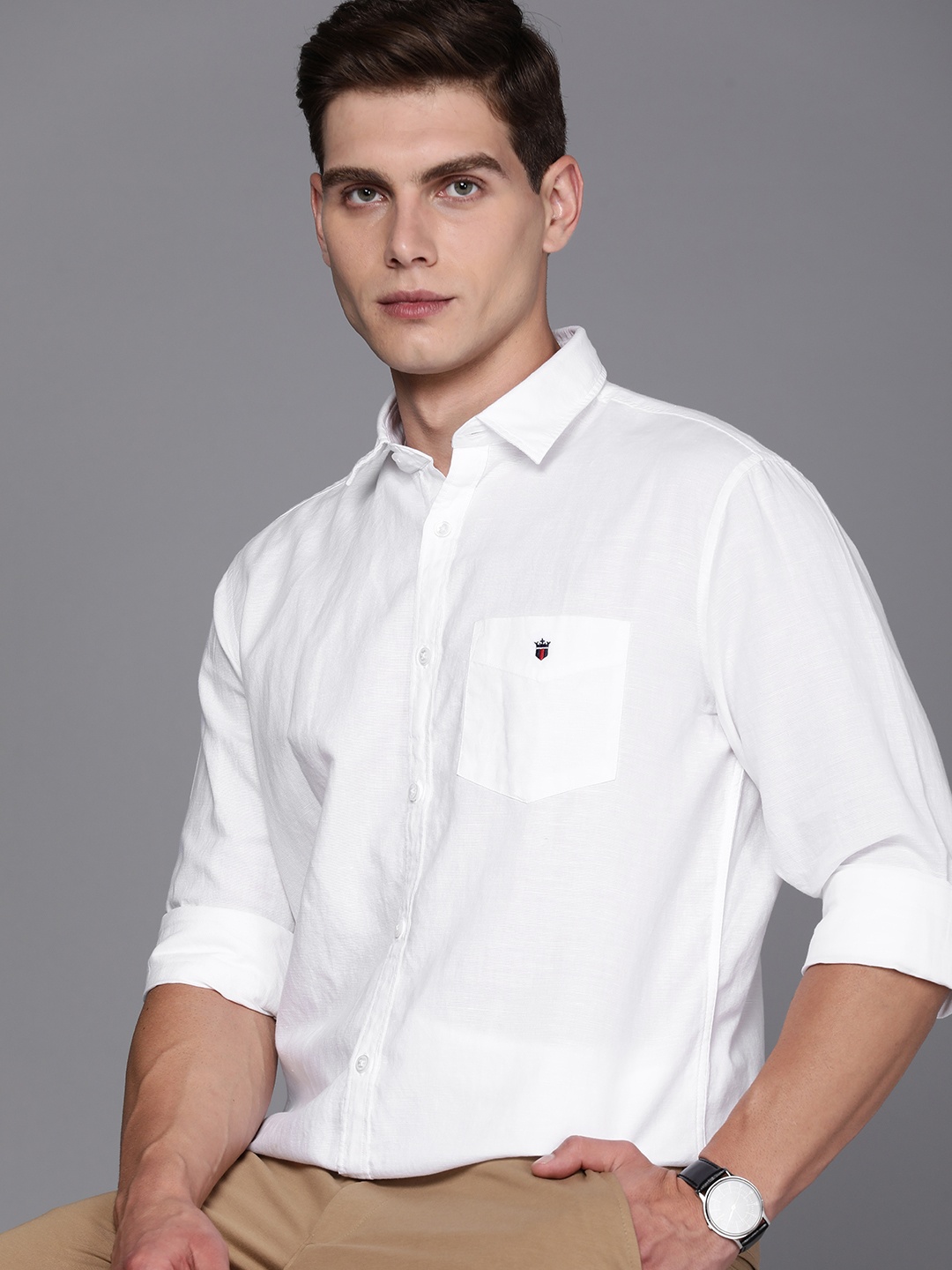 

Louis Philippe Sport Slim Fit Semiformal Shirt, White