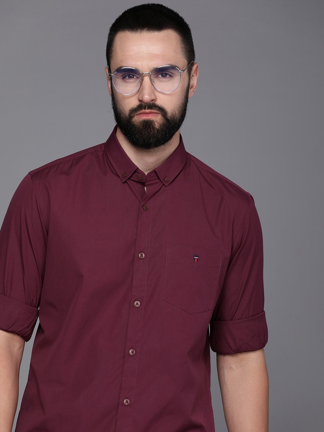 

Louis Philippe Sport Slim Fit Pure Cotton Casual Shirt, Maroon