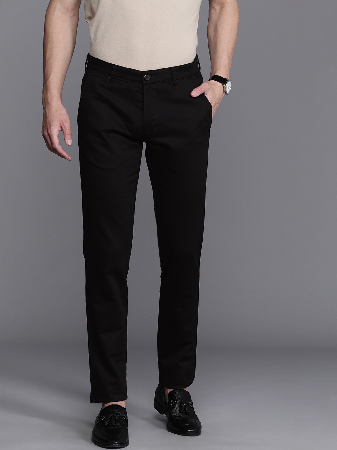 

Louis Philippe Sport Men Slim Fit Trousers, Black