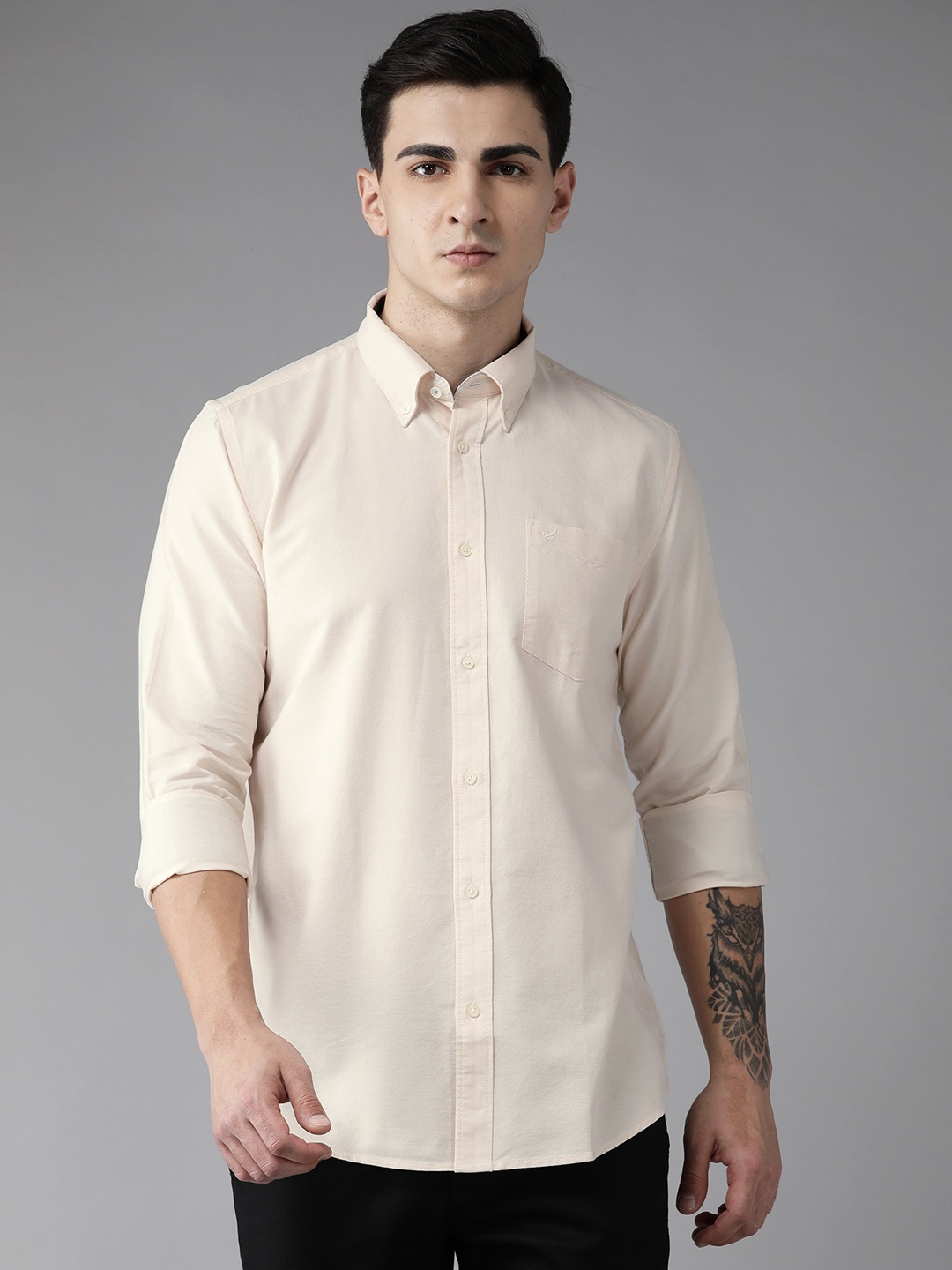 

Blackberrys Pure Cotton Slim Fit Shirt, Cream