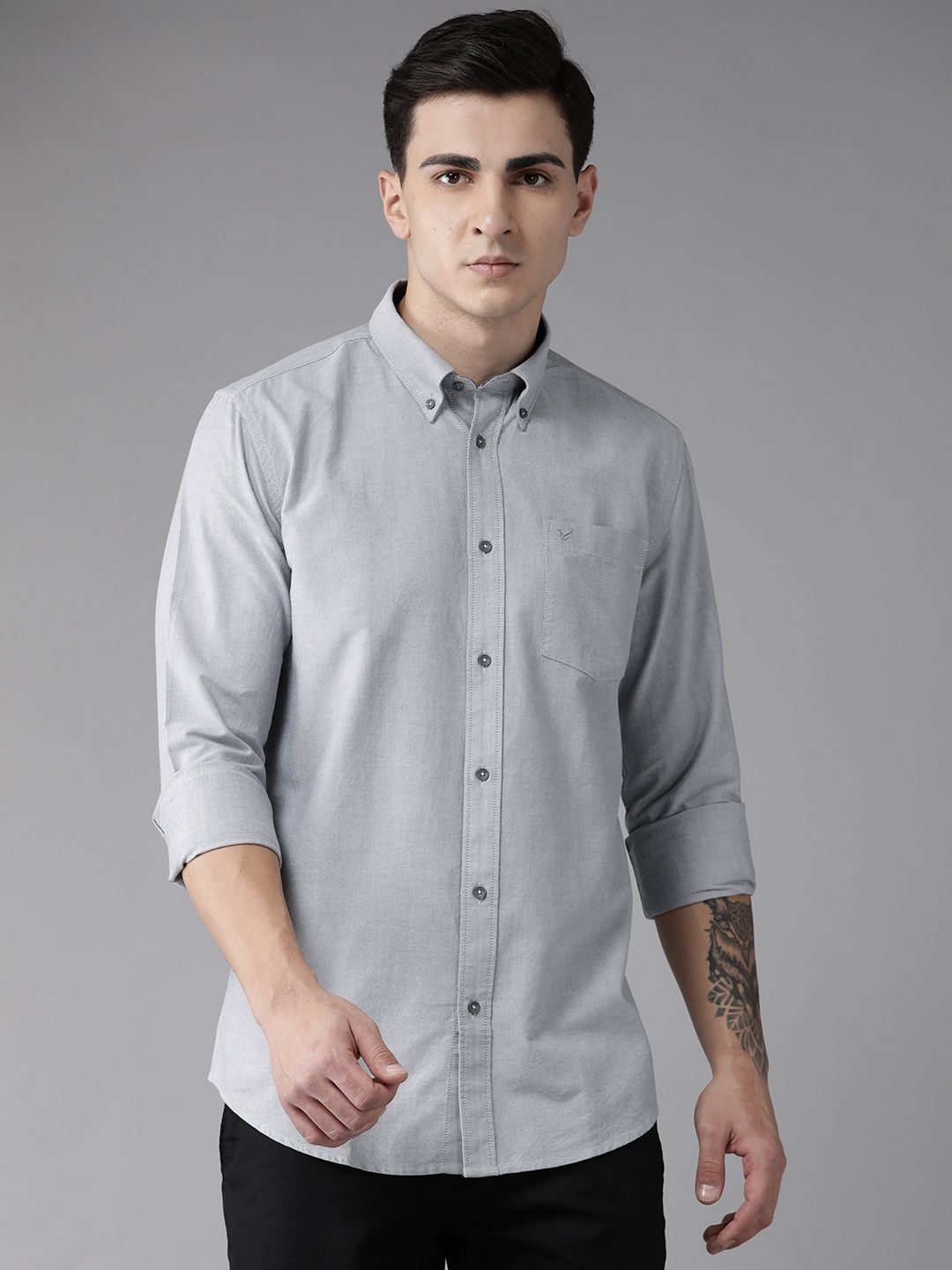 

Blackberrys Pure Cotton Slim Fit Shirt, Charcoal