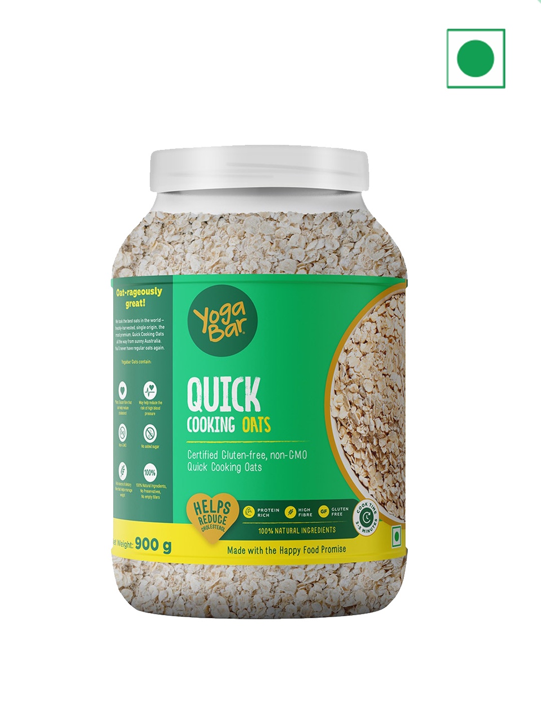 

Yogabar Oats Quick Cook-900gm, Green