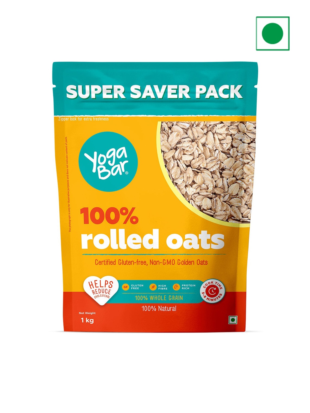 

Yogabar Oats Rolled -1kg, Yellow