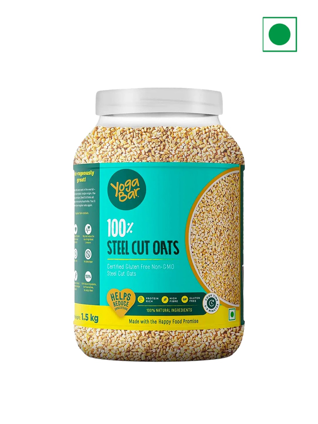 

Yogabar Steel Cut Oats-1.5 kg, Green