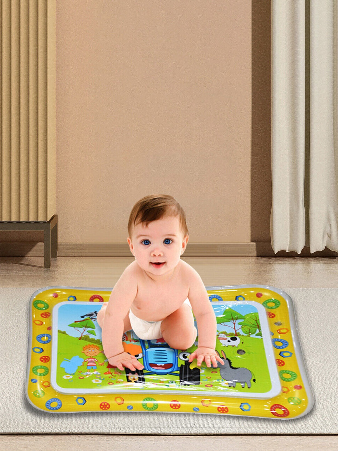 

MUREN Kids Tummy Play With Floating Toys, Yellow