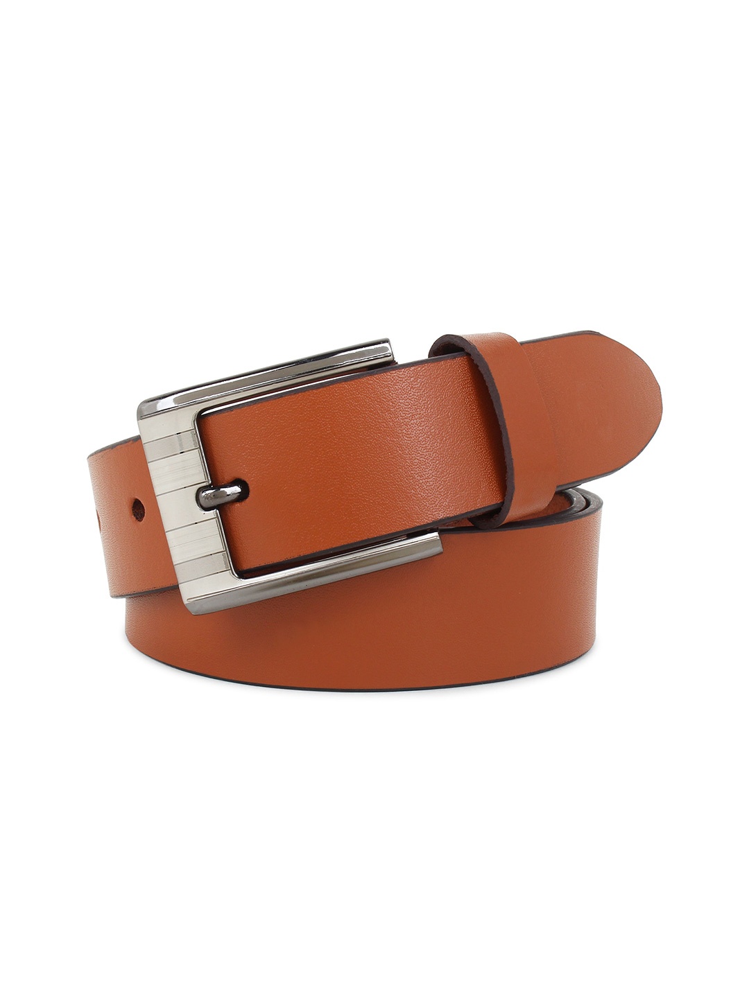 

The Roaster Lifestyle Co. Men Tan Textured Slim Leather Belt