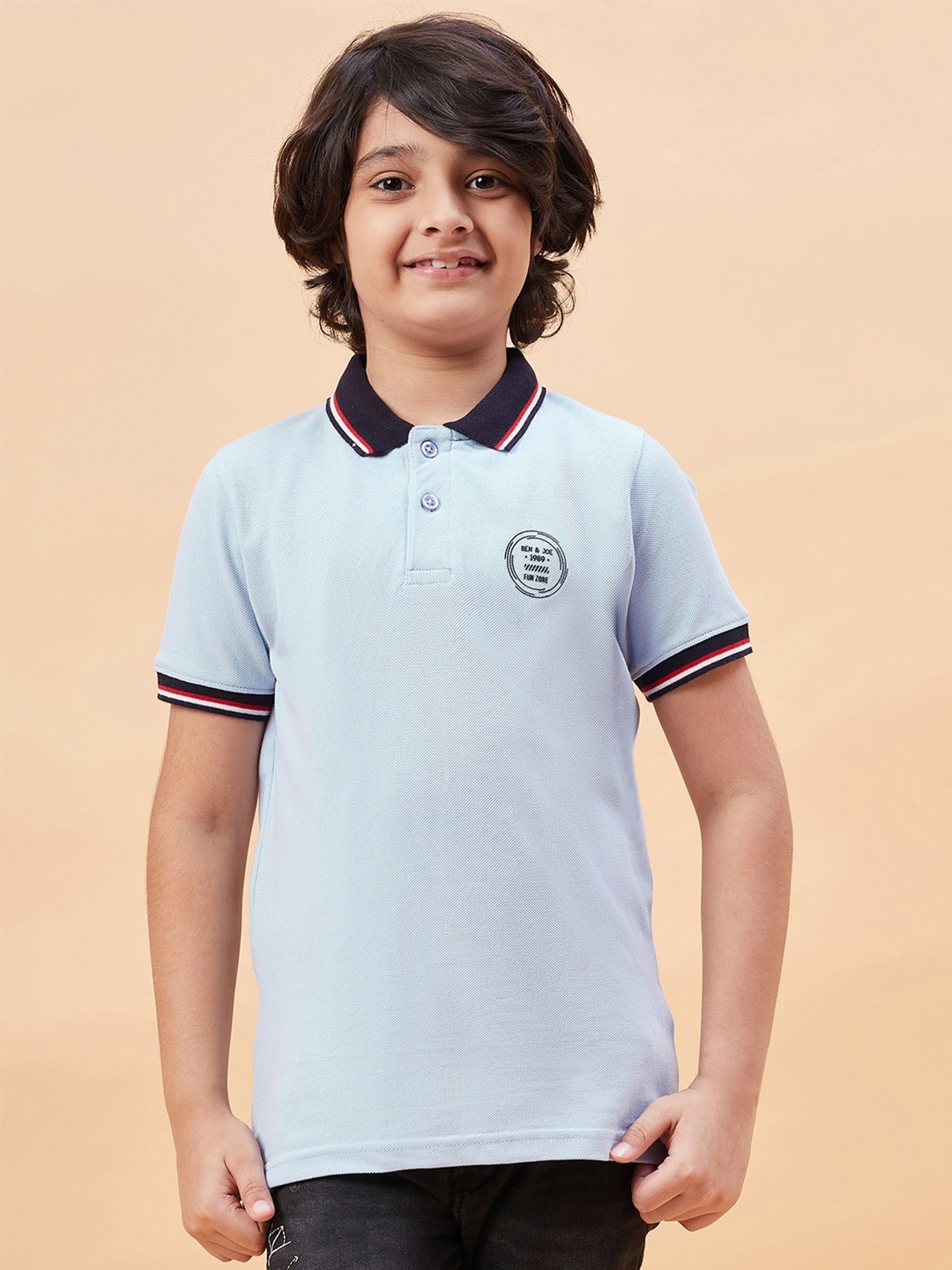 

Ben & Joe Boys Polo Collar Short Sleeves T-shirt, Blue