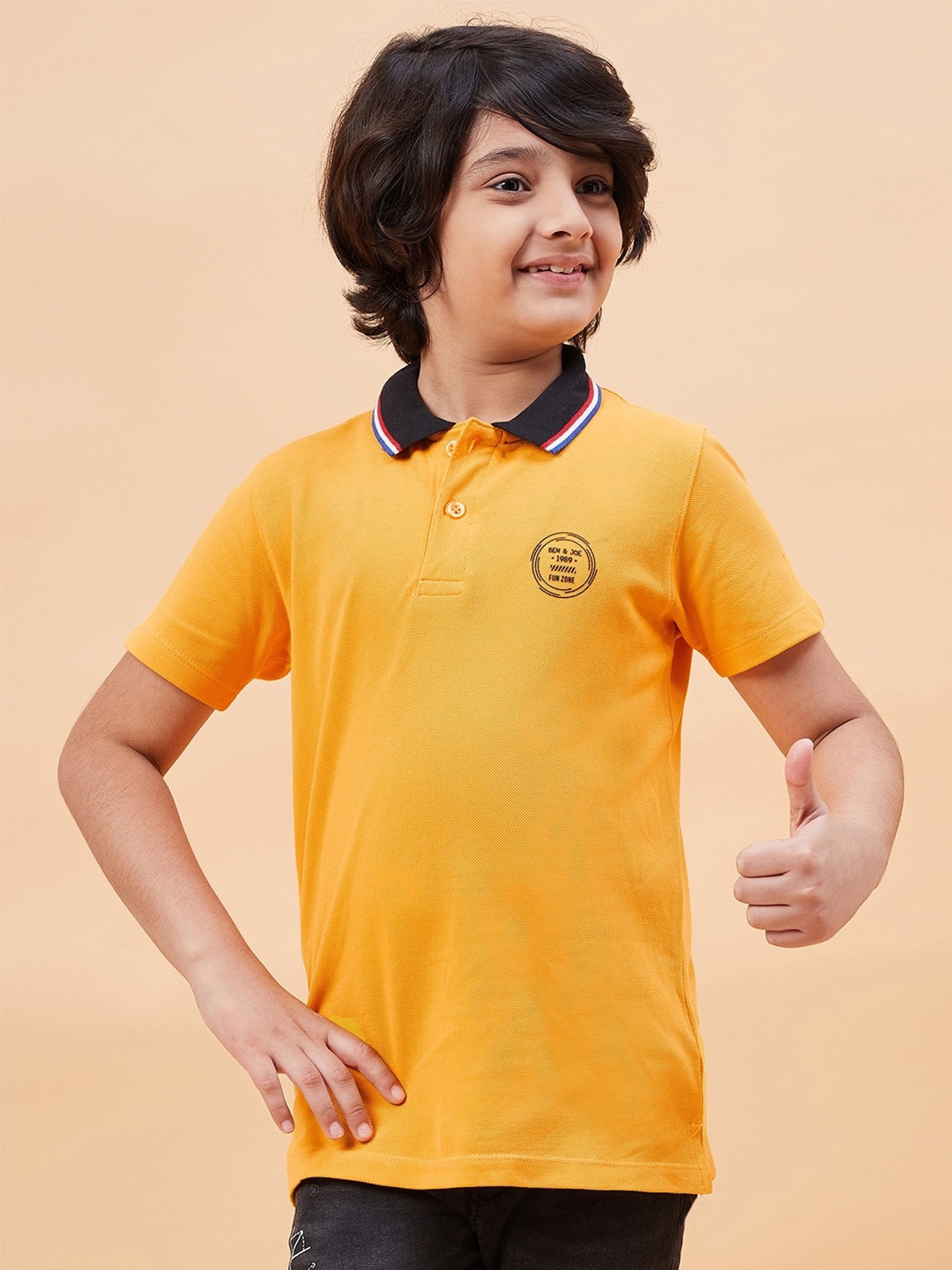 

Ben & Joe Boys Polo Collar Short Sleeves T-shirt, Yellow
