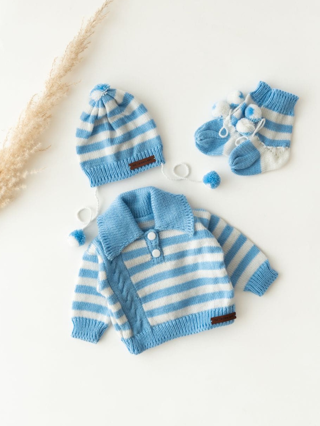 

The Original Knit Kids Striped Baby Apparel Gift Set, Blue