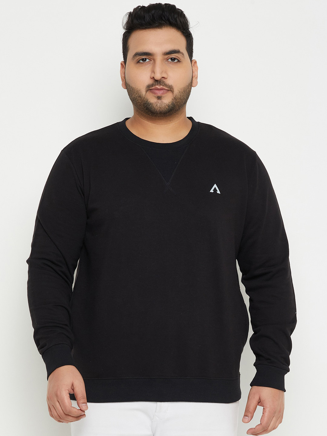 

AUSTIVO Plus Size Fleece Pullover, Black