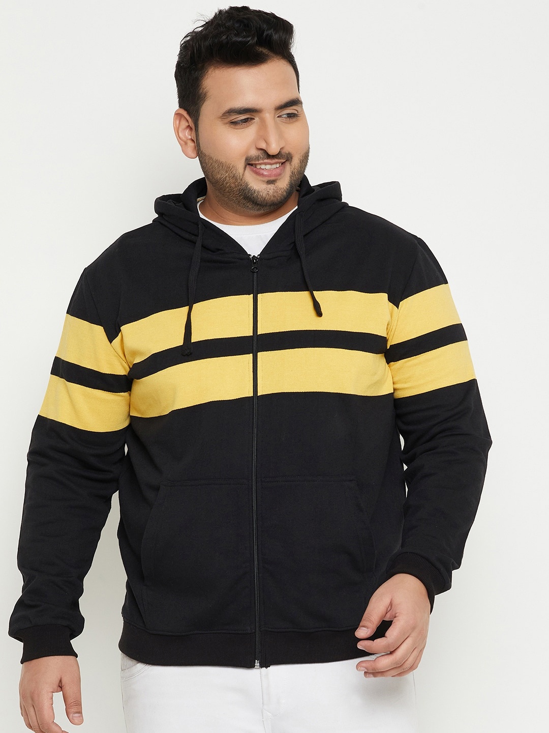 

AUSTIVO Striped Hooded Sweatshirt, Black