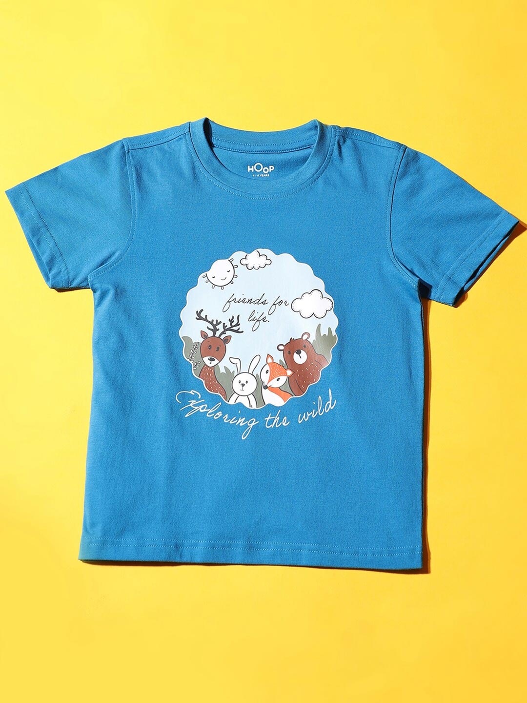 

Hoop Boys Printed Cotton T-shirt, Teal