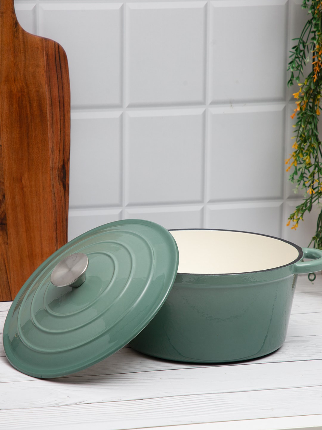 

Anko SAGE Blue Cast Iron Casserole - 4 L