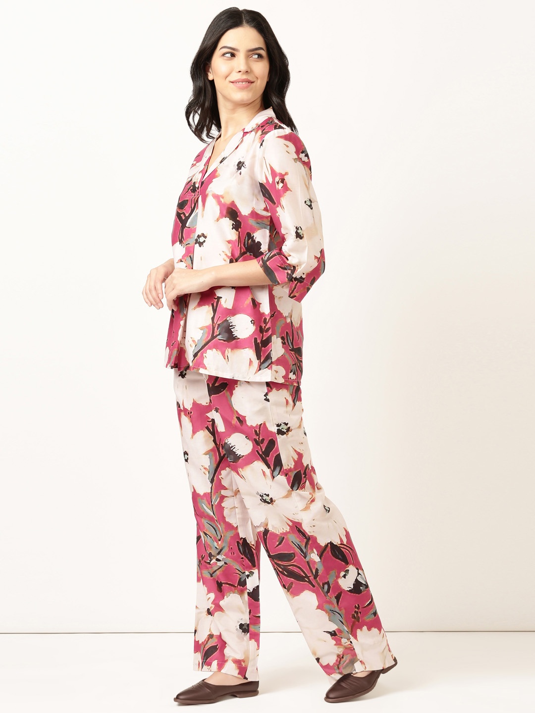 

Bannos Swagger Printed Top & Trousers, Pink