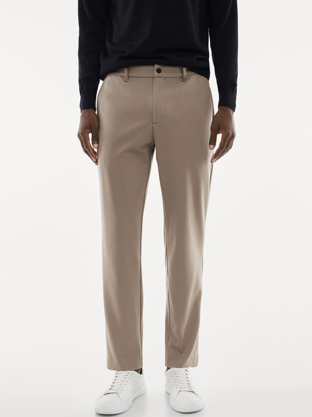

MANGO MAN Regular Fit Trousers, Beige