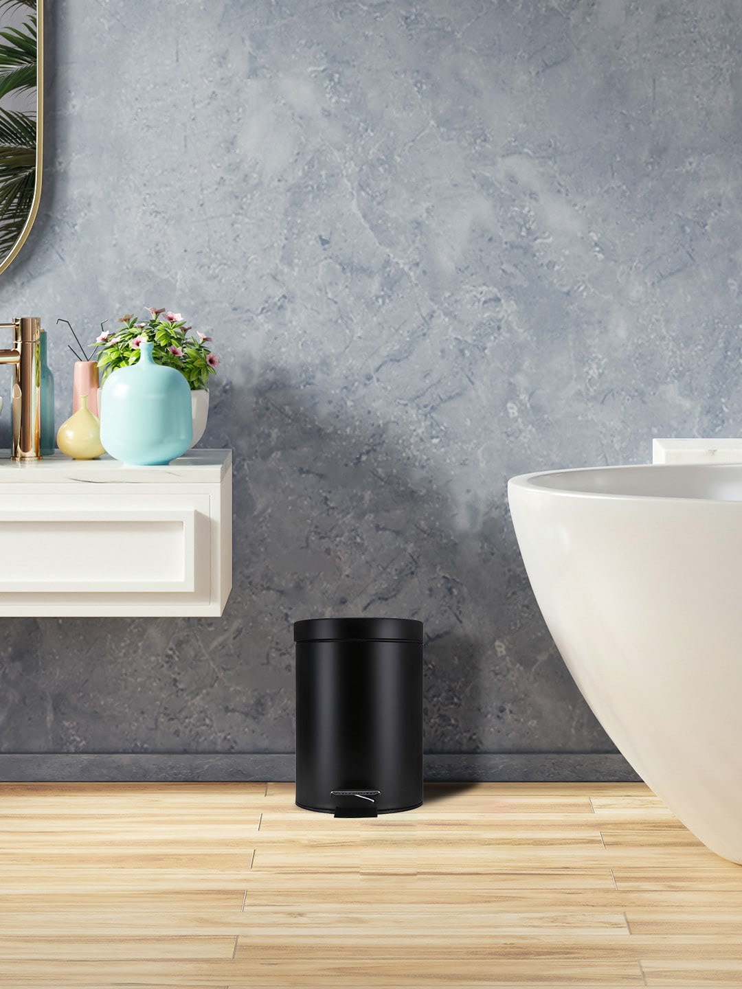 

Anko Black Modular Iron Pedal Bin 3 L