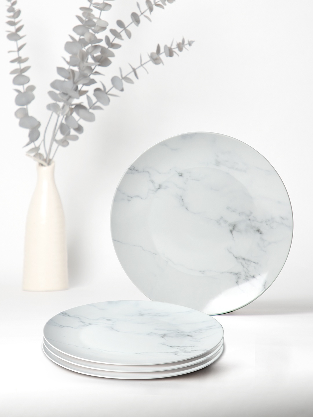 

Anko White & Grey 4 Pieces Stoneware Glossy Plates