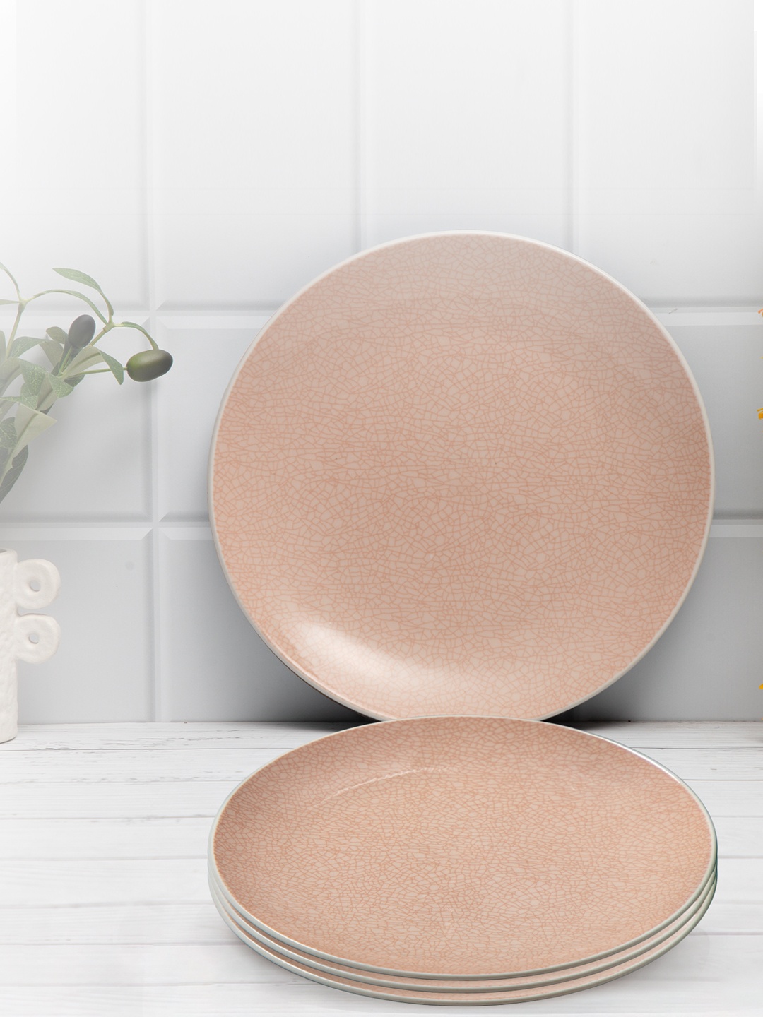 

Anko Pink 4 Pieces Stoneware Glossy Plates