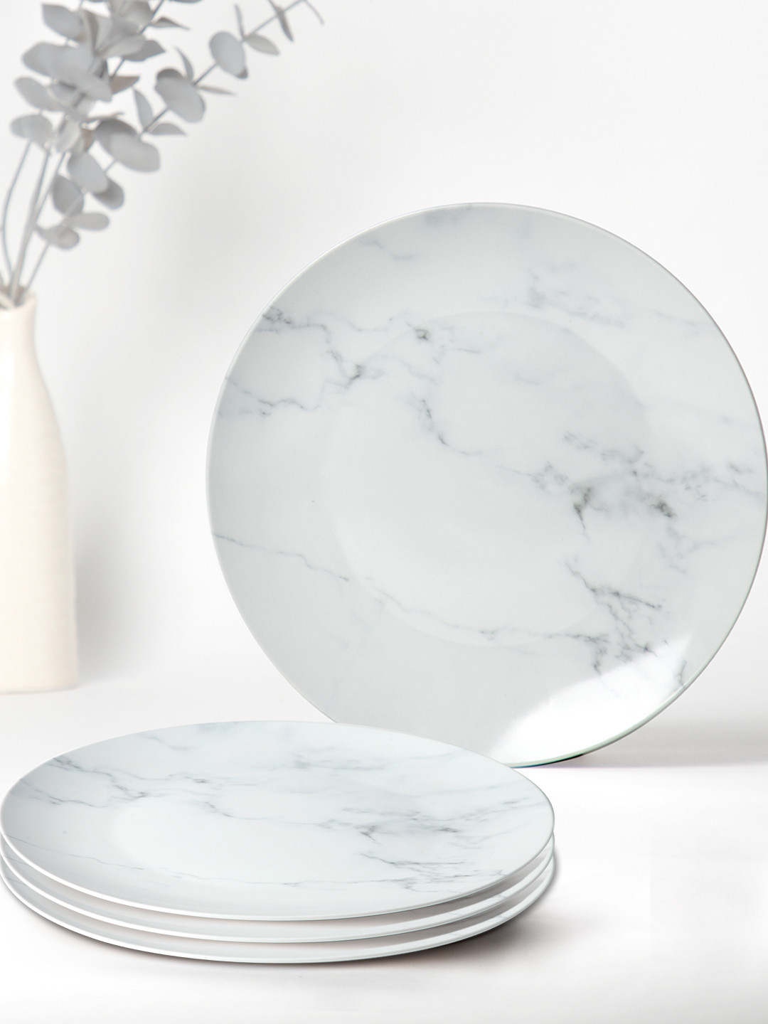

Anko White & Grey 4 Pieces Printed Stoneware Matte Plates