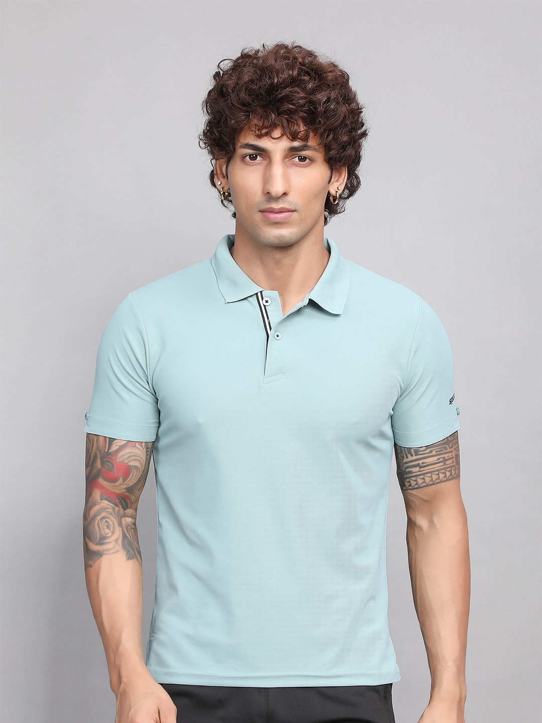 

SPORT SUN Polo Collar Regular Fit Casual T-Shirt, Lime green