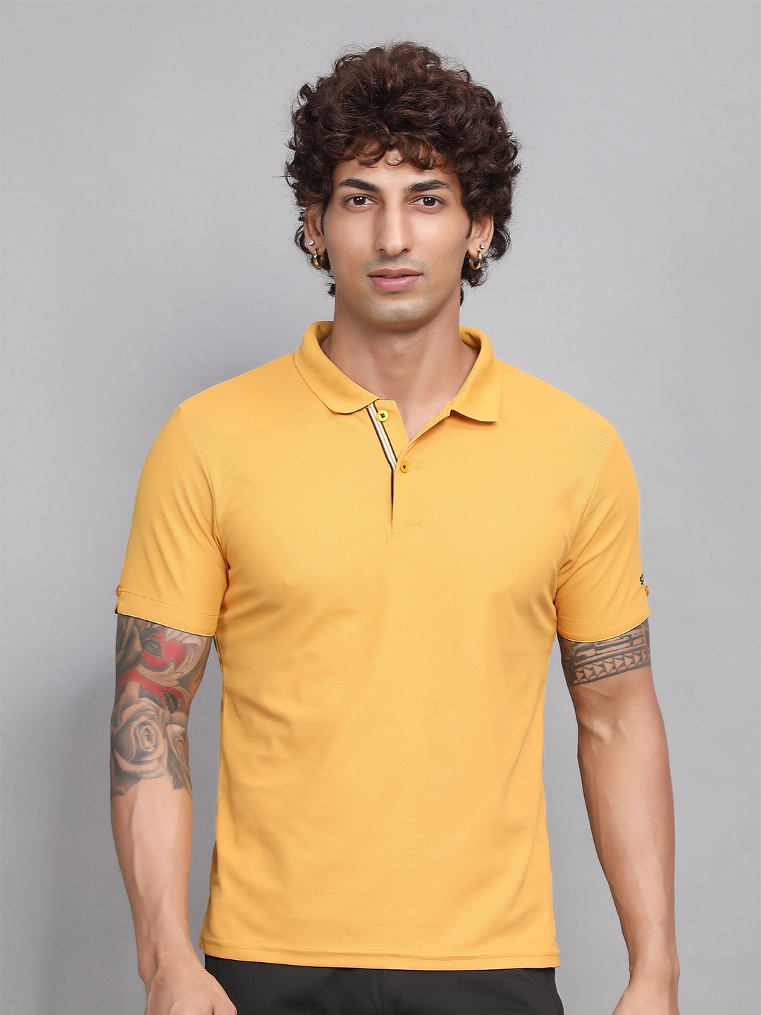 

SPORT SUN Polo Collar T-Shirt, Yellow