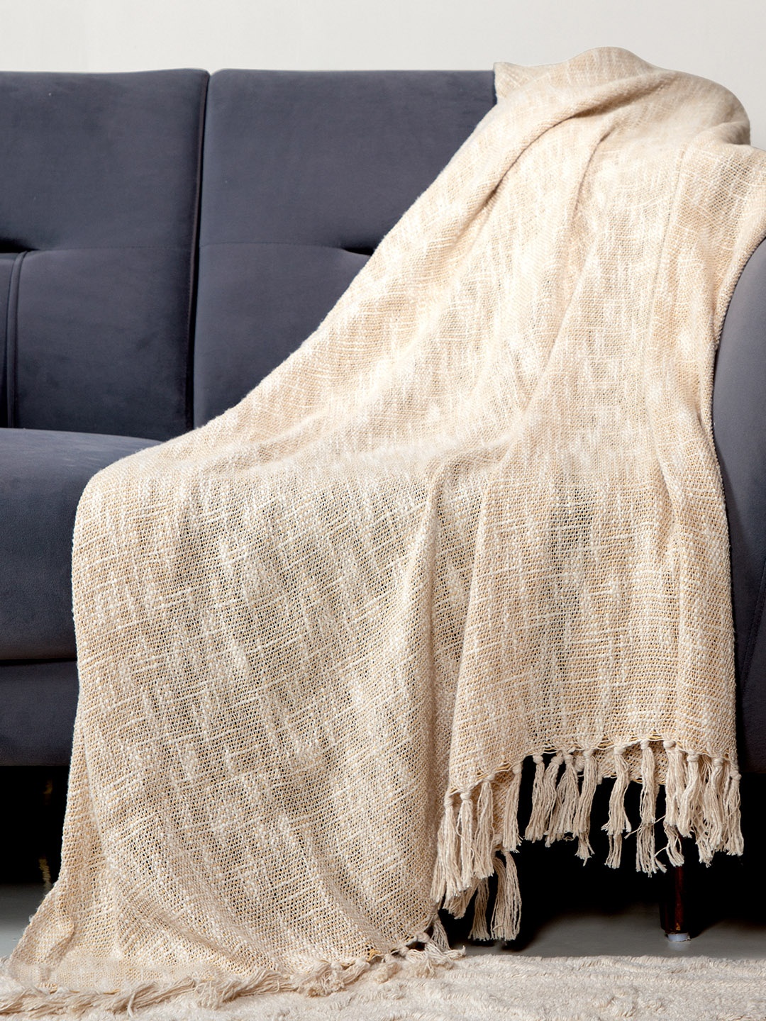 

Anko Beige Woven Design Soft Throw