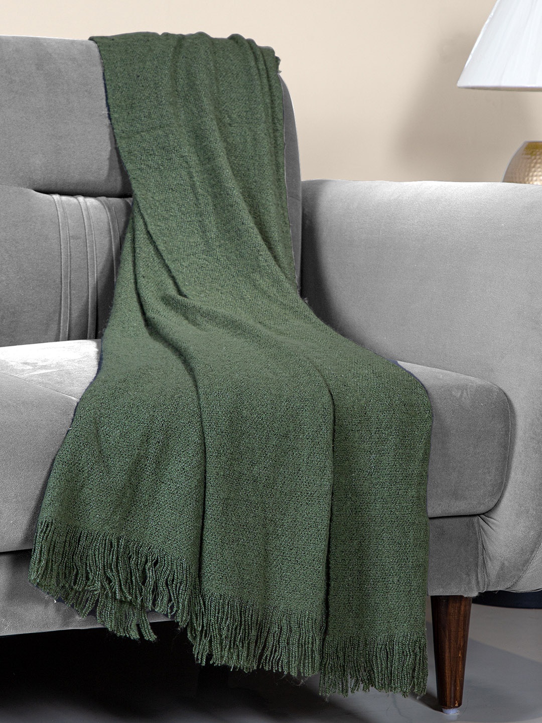 

Anko Green Solid Acrylic Throw