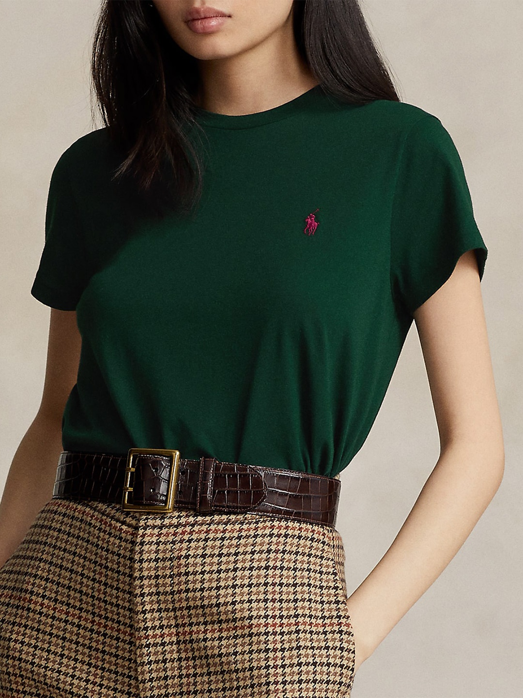 

Polo Ralph Lauren Round Neck Regular Fit Cotton Casual T-shirts, Green