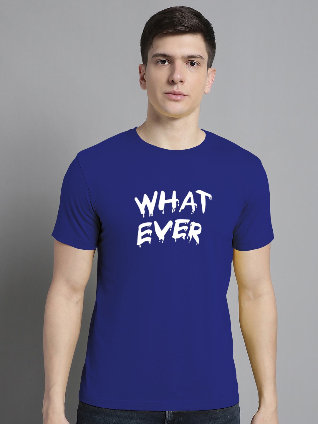 

FBAR Typography Printed Cotton T-shirt, Blue