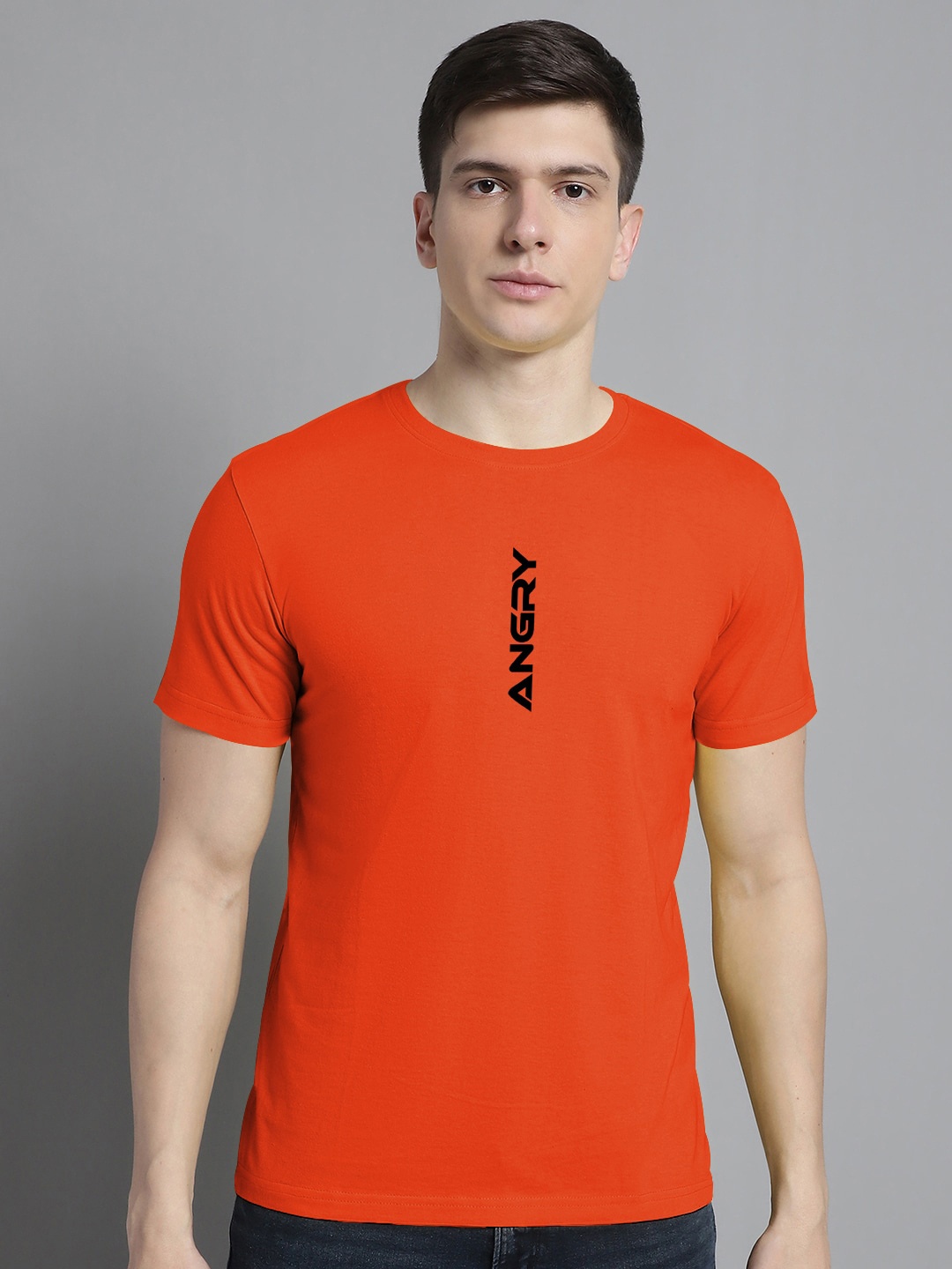 

FBAR Typography Printed Cotton T-shirt, Orange