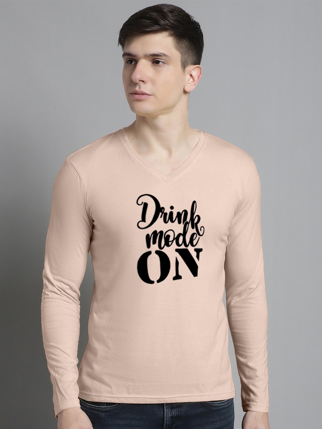 

FBAR Typography Printed Slim Fit Cotton T-shirt, Coral