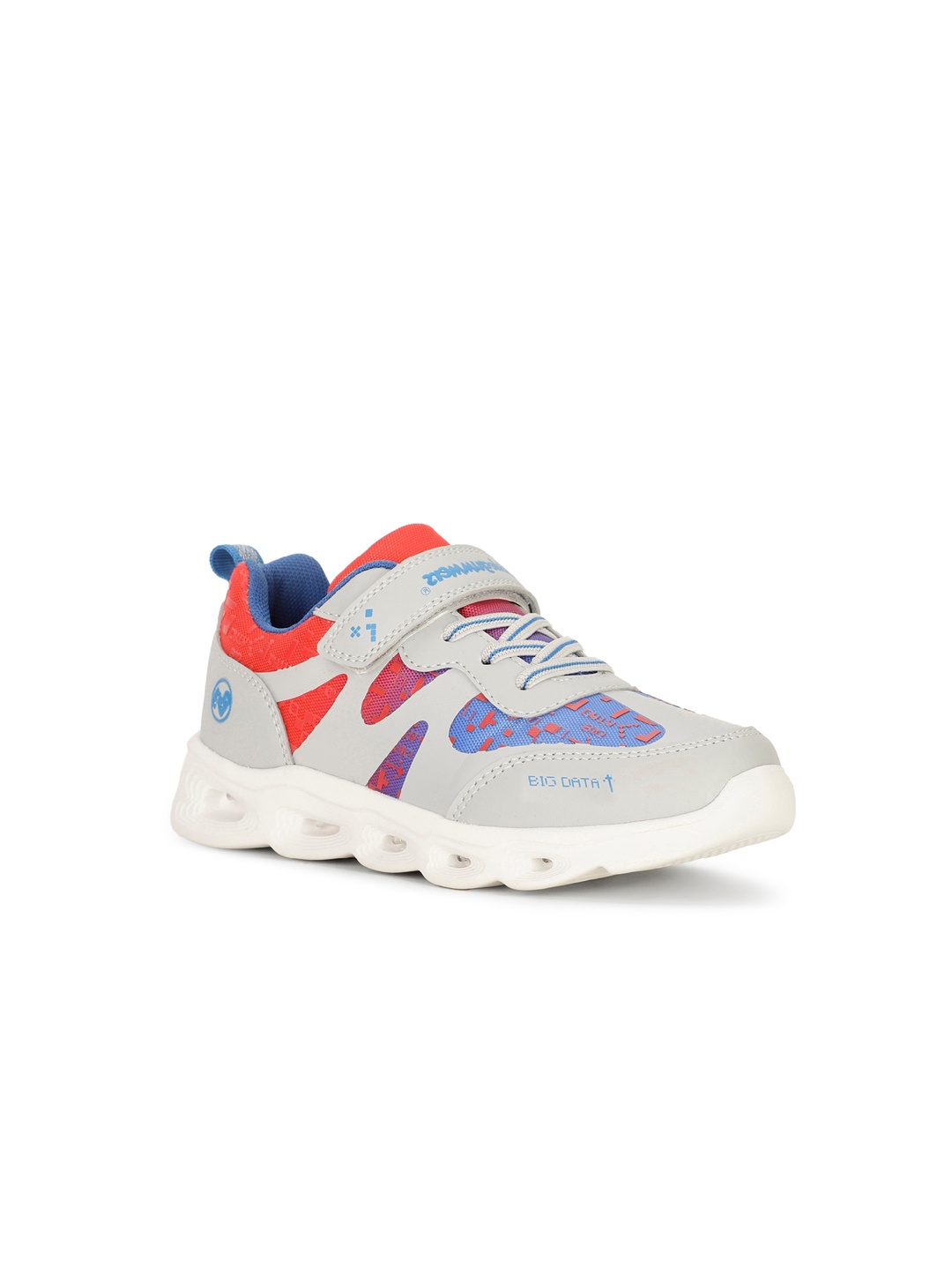 

Bubblegummers Kids Printed Velcro Sneakers, Grey
