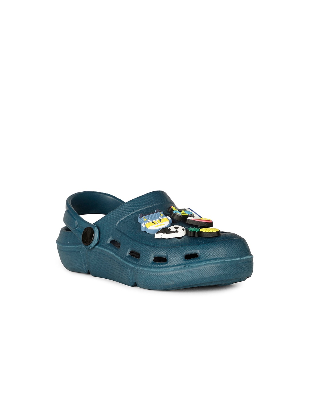 

Bubblegummers Boys Bus & Ball Applique Slip-On Clogs, Teal