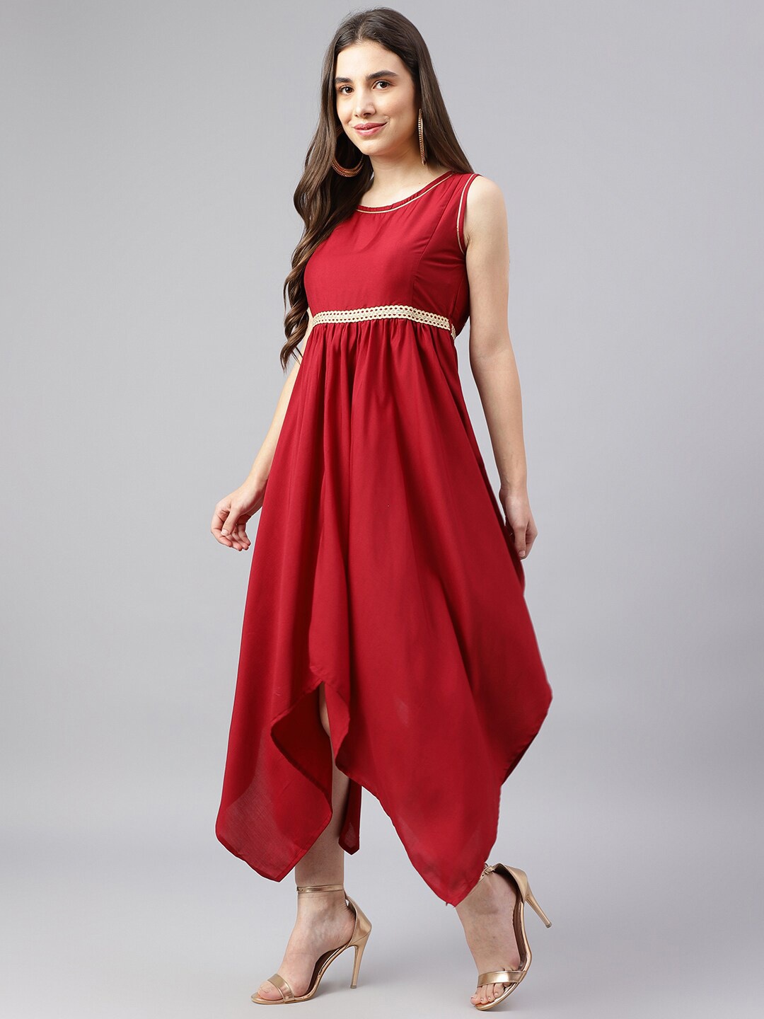 

KALINI A-Line Midi Dress, Maroon