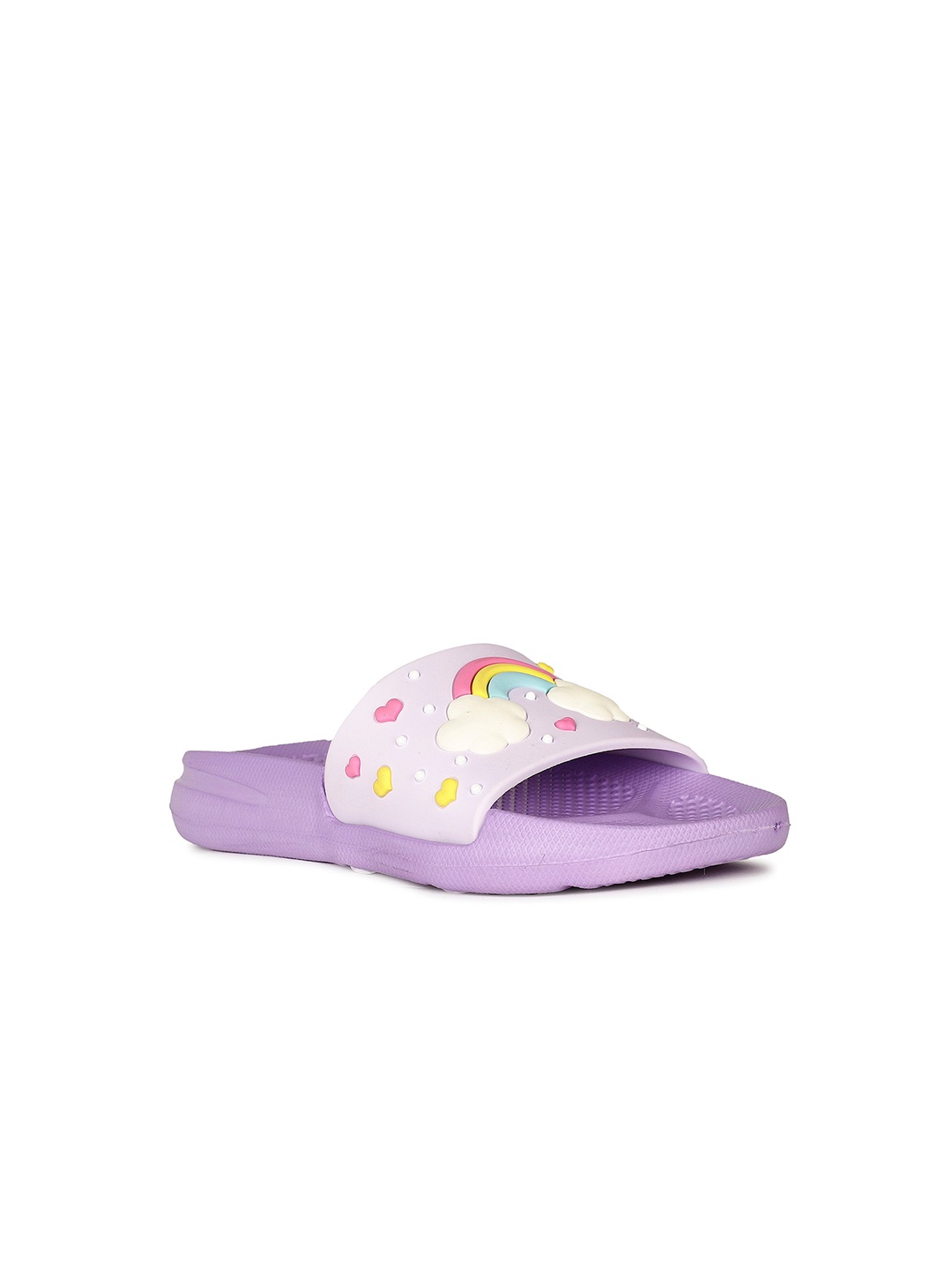 

Bubblegummers Girls Rainbow Applique Sliders, Lavender