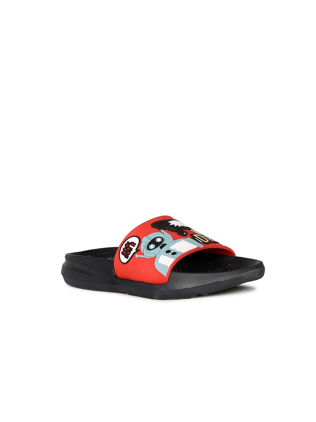 

Bubblegummers Boys Printed Sliders, Black