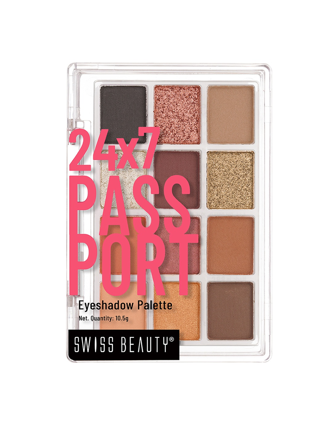 

SWISS BEAUTY 24x7 Passport LongLasting & Lightweight Eyeshadow Palette - Late Nights 02, Multi