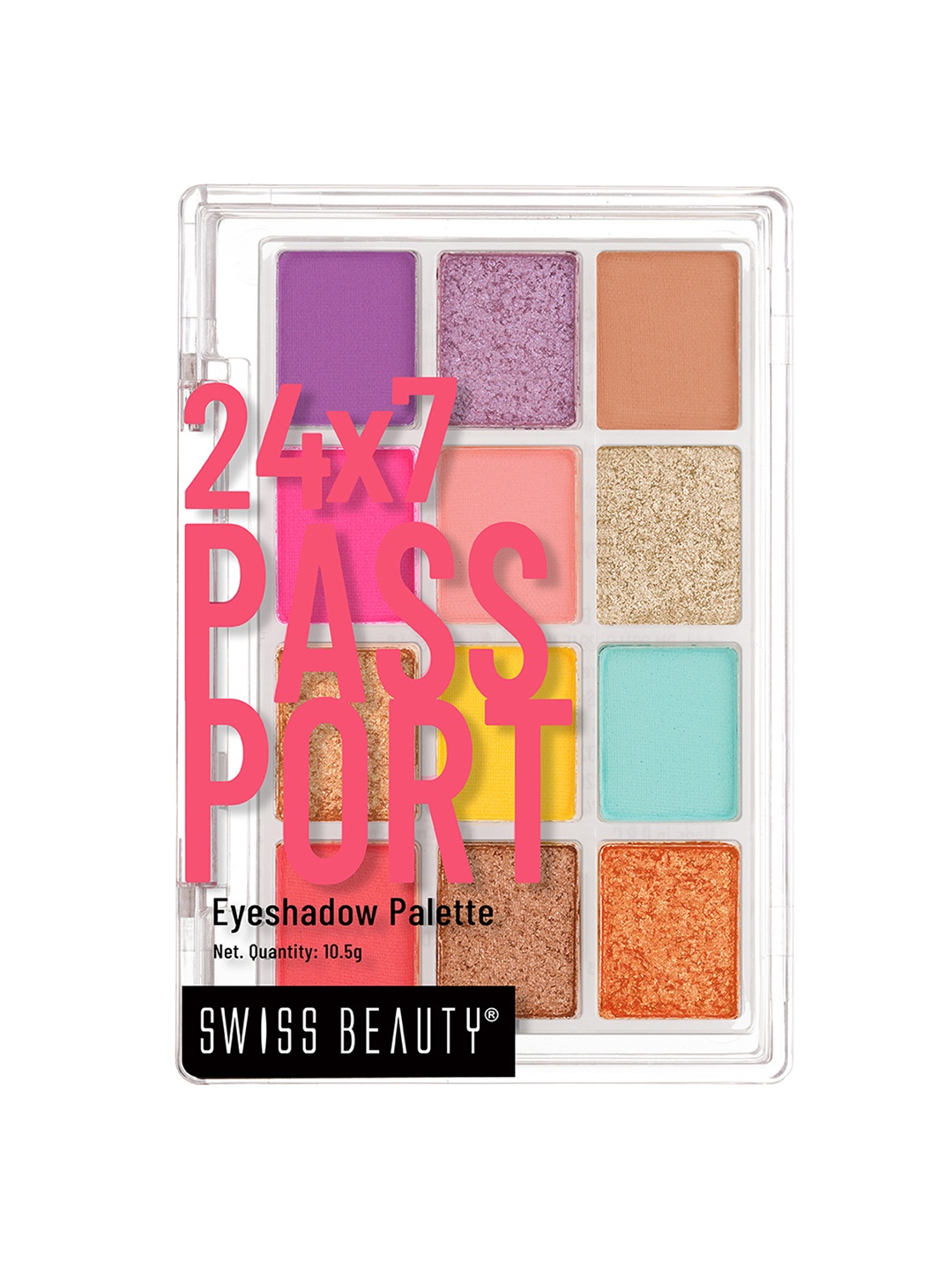 

SWISS BEAUTY 24x7 Passport Long Lasting & Lightweight Eyeshadow Palette - Grand Arrival 03, Multi