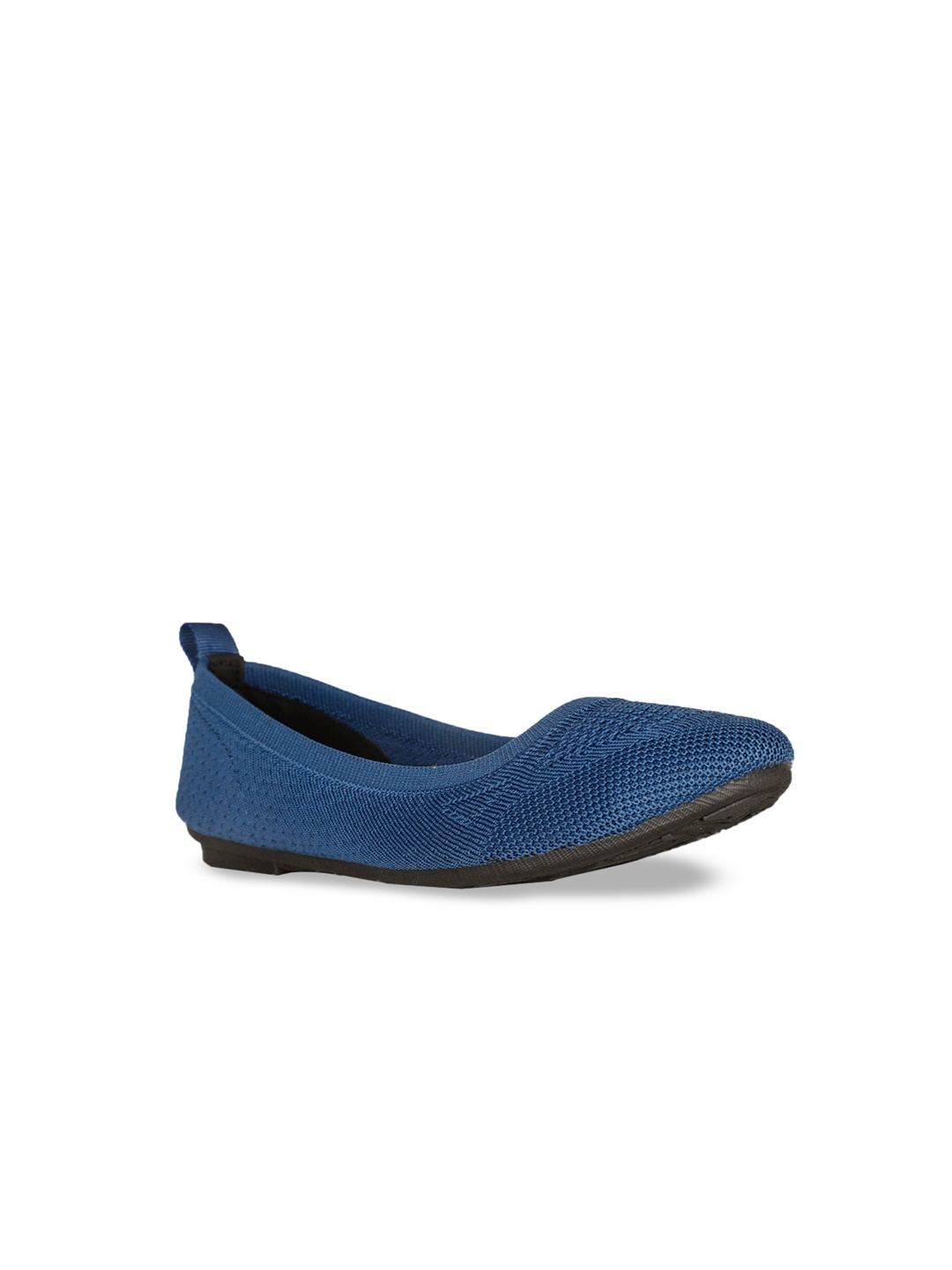 

Bata Girls Textured Round Toe Ballerinas, Blue