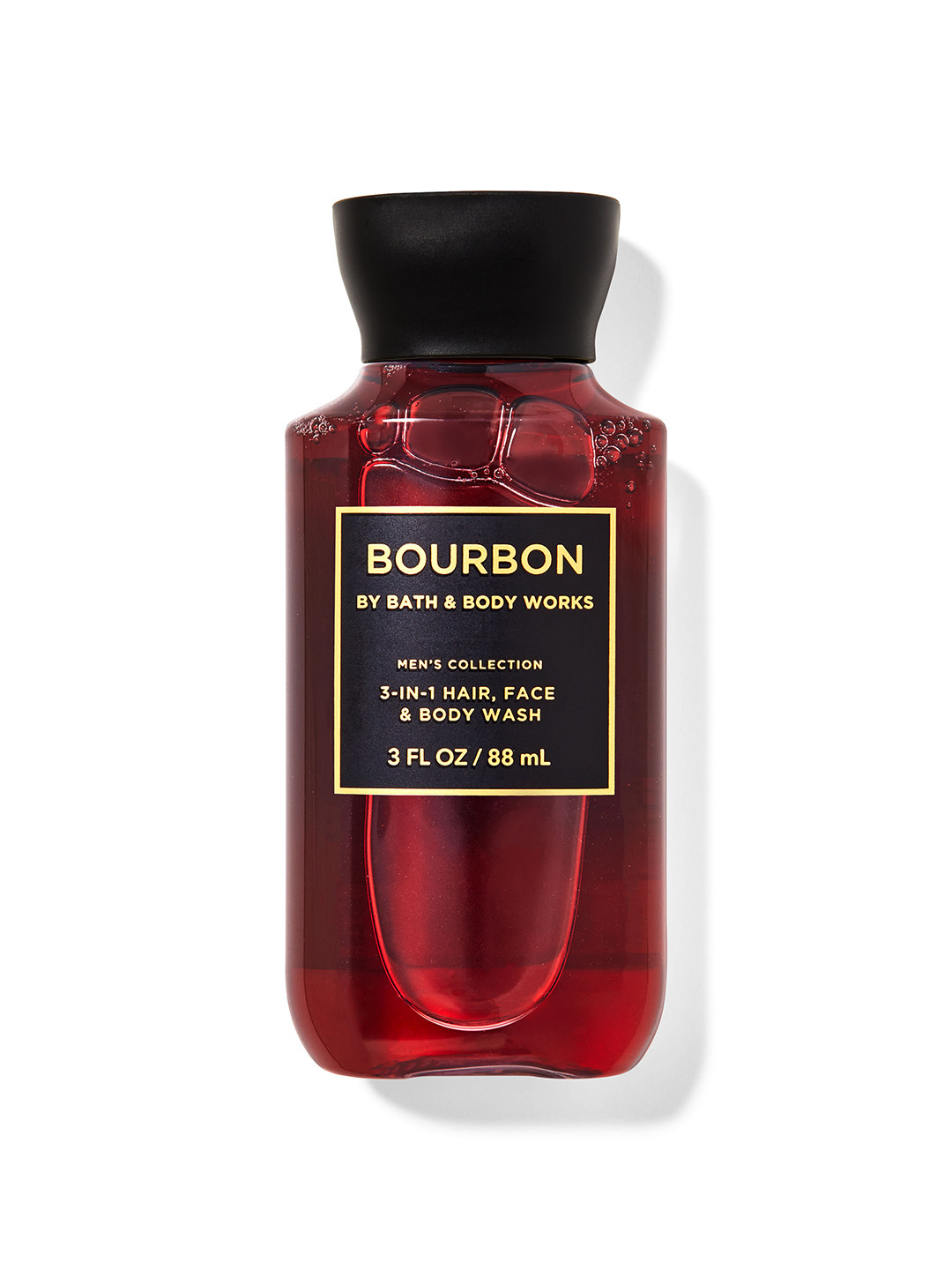 

Bath & Body Works Mens Collection Bourbon Travel Size 3-In-1 Hair Face & Body Wash - 88ml, Maroon