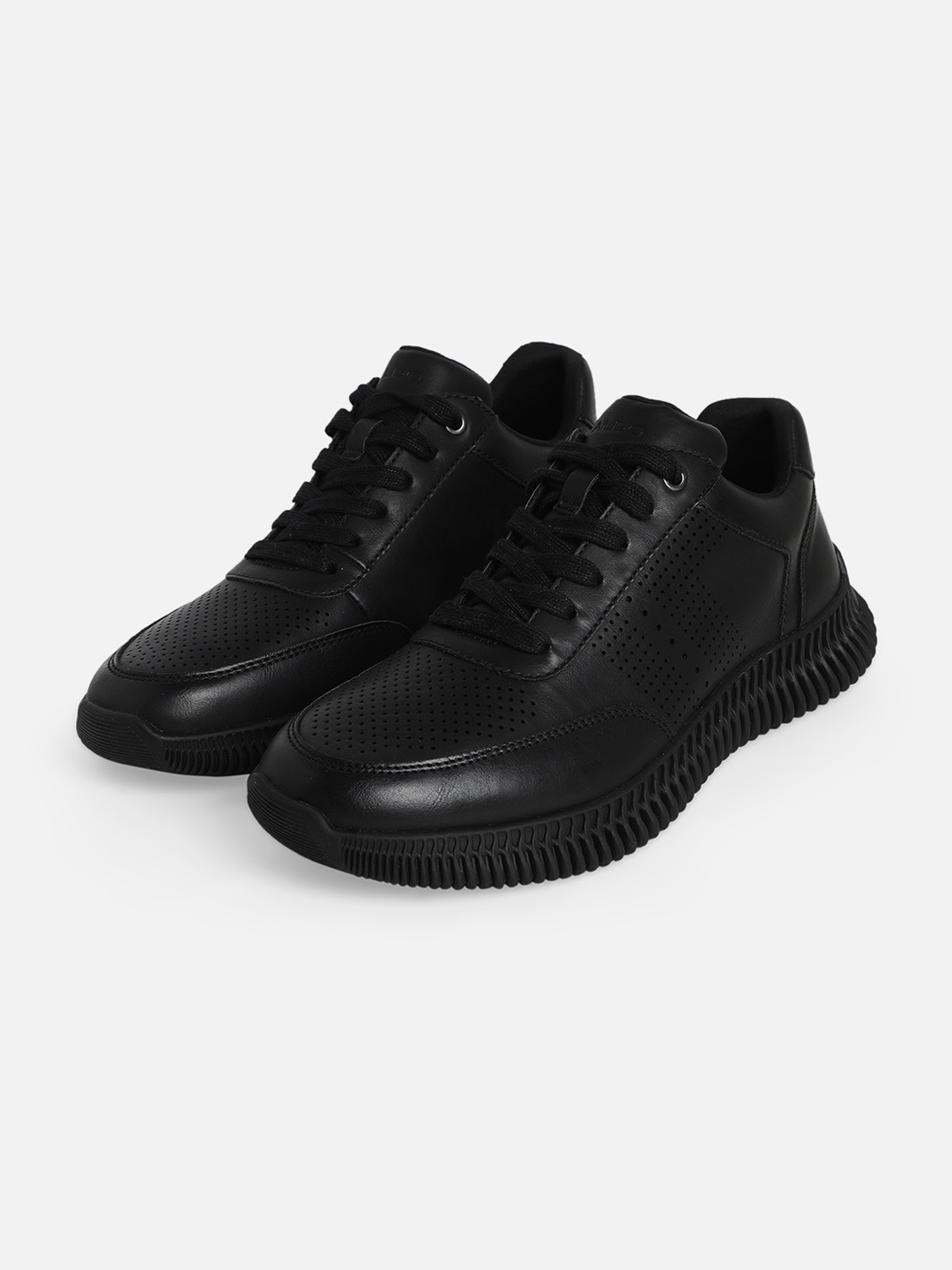 

ALDO Men Rioga Perforated Lace-Up Sneakers, Black