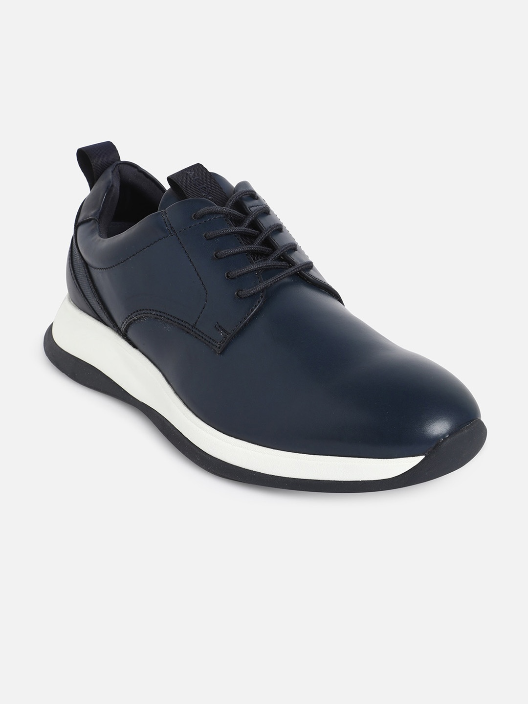 

ALDO Men Round Toe Lace-Up Derbys, Navy blue