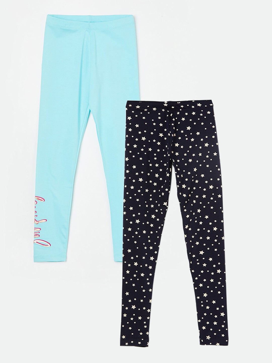 

Fame Forever by Lifestyle Girls Pack Of 2 Ankle Length Leggings, Blue