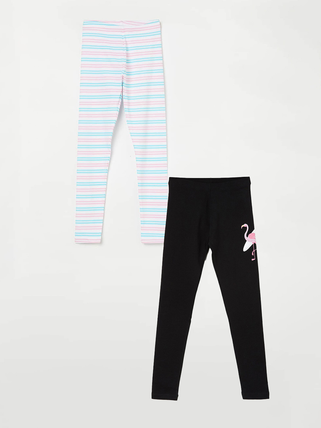 

Fame Forever by Lifestyle Girls Pack Of 2 Ankle Length Leggings, Black