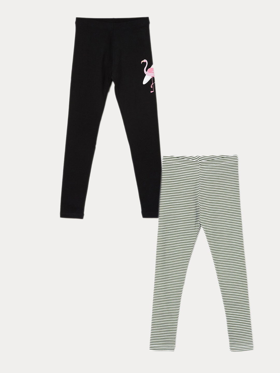 

Fame Forever by Lifestyle Girls Pack Of 2 Ankle Length Leggings, Olive
