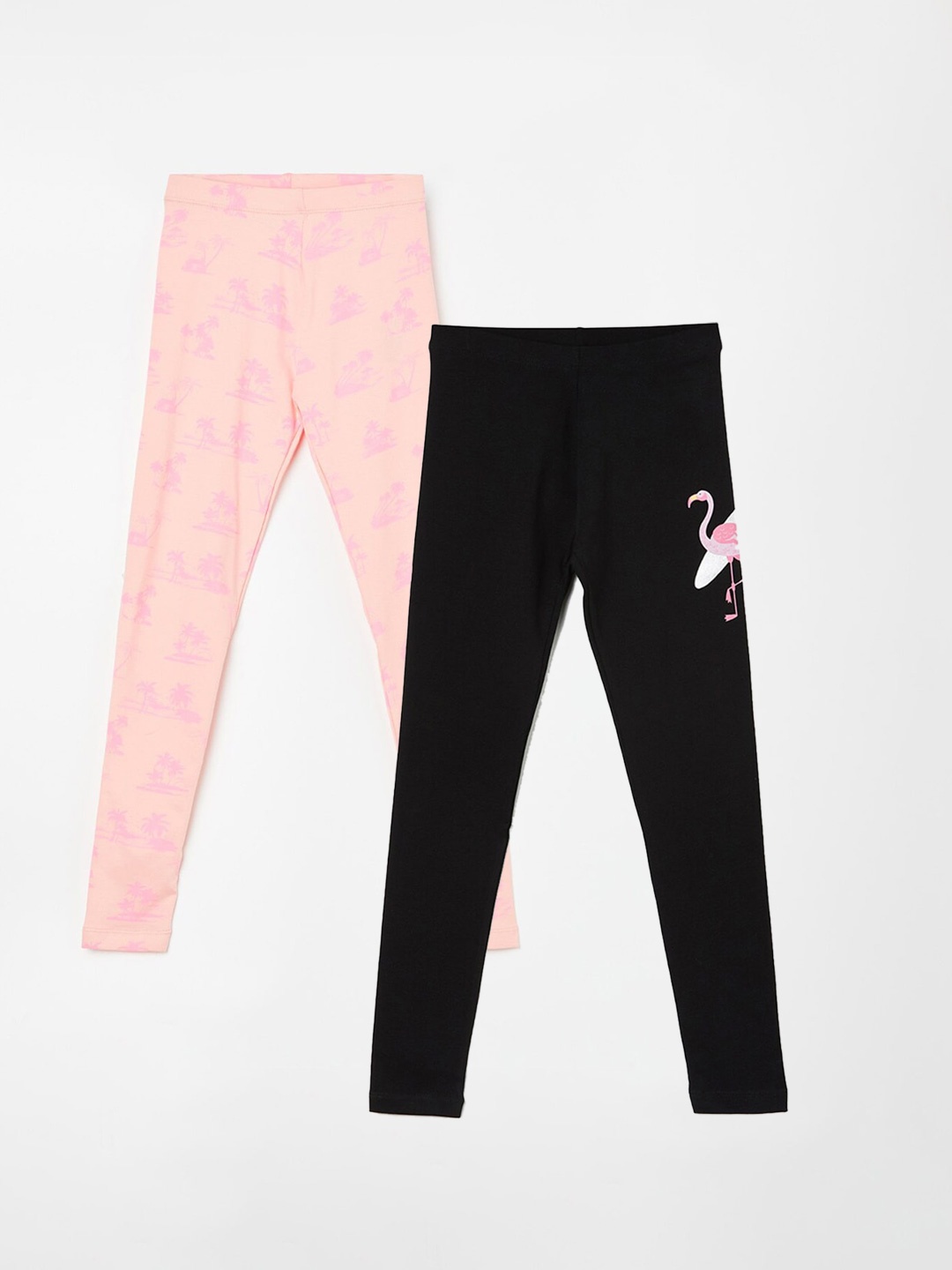 

Fame Forever by Lifestyle Girls Pack Of 2 Ankle Length Leggings, Black