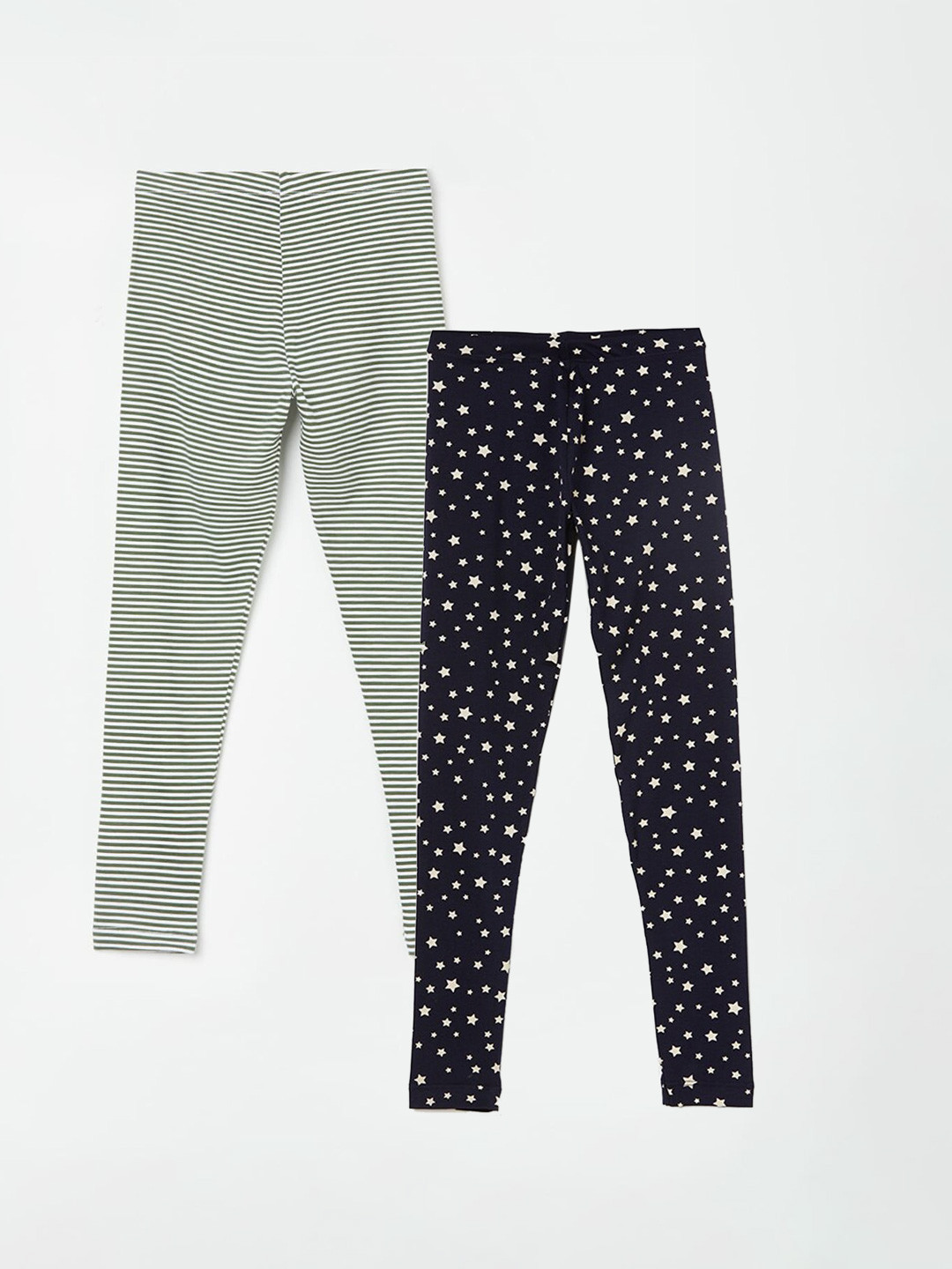 

Fame Forever by Lifestyle Girls Pack Of 2 Ankle Length Leggings, Olive