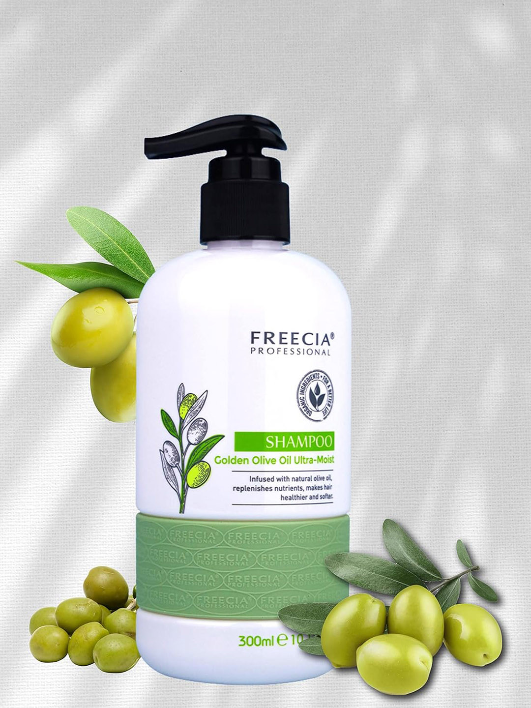 

FREECIA Professional Golden Olive Oil Ultra Moist Shampoo - 300ml, White
