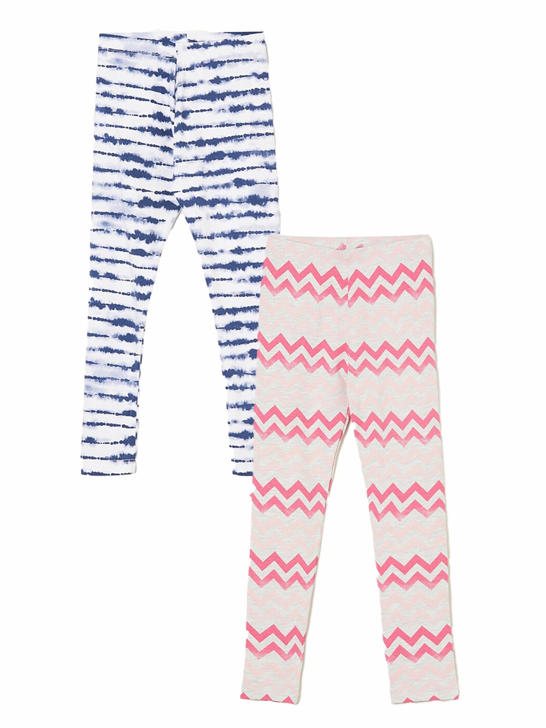 

Fame Forever by Lifestyle Girls Pack Of 2 Printed Ankle Length Leggings, White