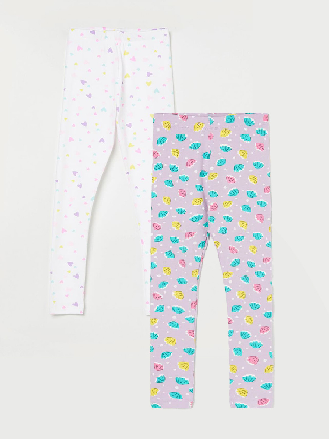 

Fame Forever by Lifestyle Girls Pack Of 2 Printed Ankle Length Leggings, Purple